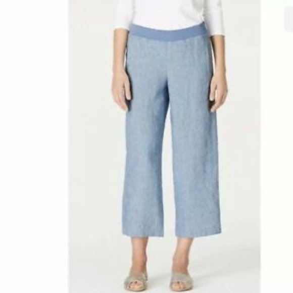J. Jill Pants - J.Jill Linen Wide Leg Pants with Pockets  Size 2X